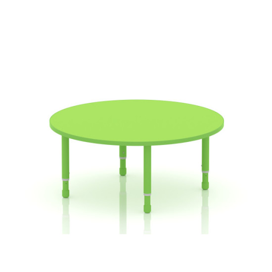 طاولة دائرية خشب قطر  120 سم بأرجل متعددة الارتفاعات 55-75 سم - لون اخضر