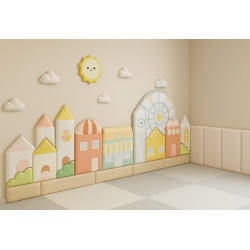 ديكور الحائط الكبير - ديكور المدينة و المنازل مقاس:280*100*3سم