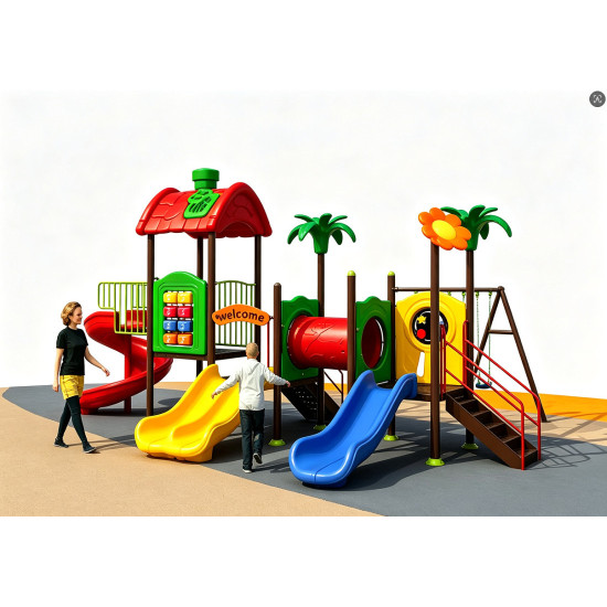 A set of slides with XO, size 300*480*500 cm