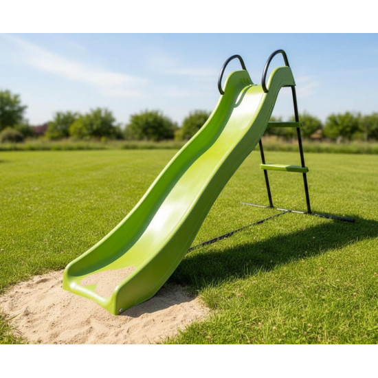 زحليقة فايبر بقواعد حديدية مقاس: 110*95*185 سم