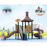 Brown color slide game with a unique character