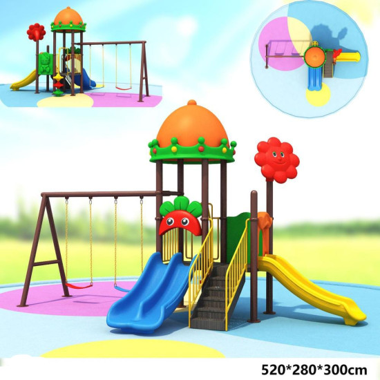 لعبة حدائق زحاليق ومراجيح مقاس: 300*280*520 سم