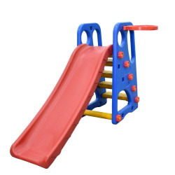 2-in-1 slide with basketball ring