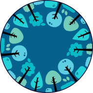 Circular Quiet Forest Carpet 2m Circular Quiet Forest Carpet 2m