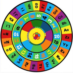 Letters and Round Numbers Rugs English Diameter 200 Cm Letters and Round Numbers Rugs English Diameter 200 Cm