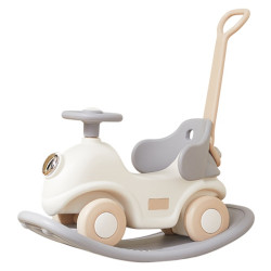 سيارة الاطفال 2 في 1 بيضاء