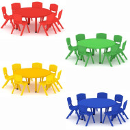 طاولة دائرية مستوى واحد بلاستيك 