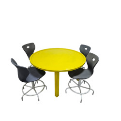 طاولة  دائرية سداسية 130*130*70 سم طاولة  دائرية سداسية 130*130*70 سم