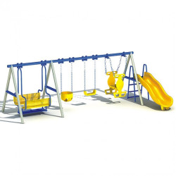 Group Slides & Swings Set Size 650*300*200 Cm Group Slides & Swings Set Size 650*300*200 Cm