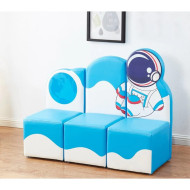 كنب صوفا ثلاثي الفضاء - أزرق مقاس :193*40*H52 سم