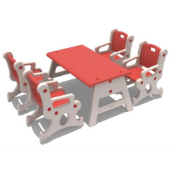 طاولة المرح الخارجية مع 4 كراسي