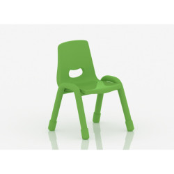 كرسي بلاستيك ارجل حديد ارتفاع 35 سم - اخضر