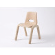 Plastic Chair Iron Legs Height 35 cm - Beige