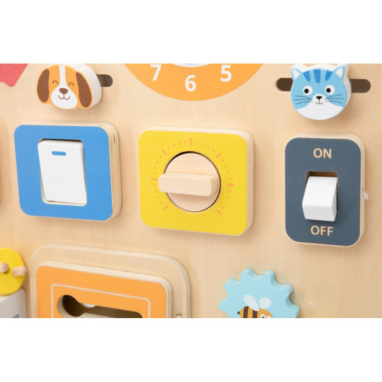 Wooden activity and skills board