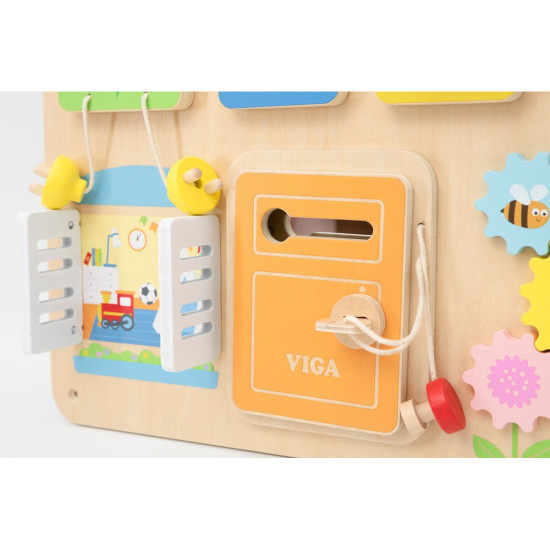 Wooden activity and skills board