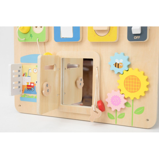 Wooden activity and skills board