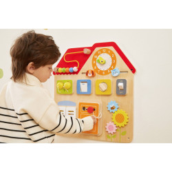 Wooden activity and skills board