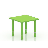 Square Wooden Table Size: 60*60 cm with Multi-Height Legs 55*75 cm - Green Color