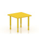 طاولة مربعة خشب مقاس : 60*60 سم بأرجل متعددة الارتفاعات 55*75 سم - لون اصفر