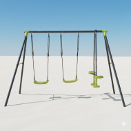 Double swing with vibrator Size: 180*136*256 cm