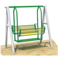 Children's outdoor toy with double seat, size: 210*145*250 cm