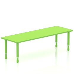 طاولة مستطيل خشب مقاس: 180*60 سم بأرجل متعددة الارتفاعات 55-75 سم - لون اخضر