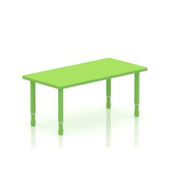 Rectangular Wood Table Size: 120*60 cm with Multi-Height Legs 55*75 cm - Green Color