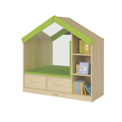 مكتبة قصص خشبي