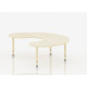 Crescent Table Wood Size 180*120 cm With Multi Height Legs 55-75 cm - Wooden Color