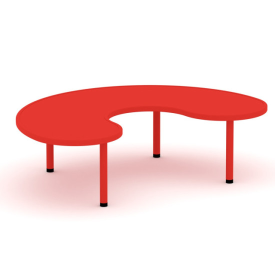 طاولة هلالية مستوى واحد بلاستيك 