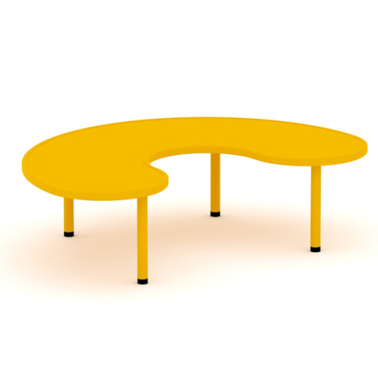 طاولة هلالية مستوى واحد بلاستيك 