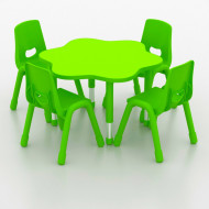 Rose Table Wood 90cm Diameter With Multi Legs 75-55cm