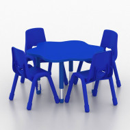 Rose Table Wood 90cm Diameter With Multi Legs 75-55cm