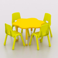 Rose Table Wood 90cm Diameter With Multi Legs 75-55cm